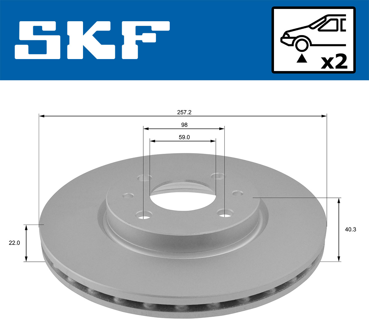 SKF VKBD 80064 V2 Disc frana